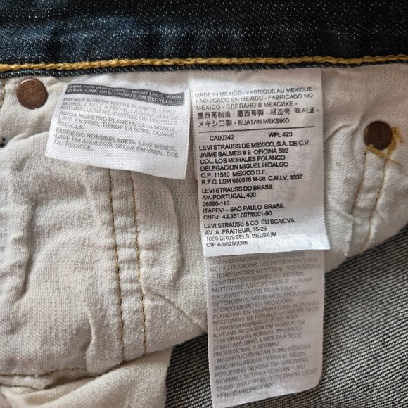 Levi’s 501 Original Fit Men’s Jeans W34 L32  Button Fly Blue Denim - Picture 10 of 12